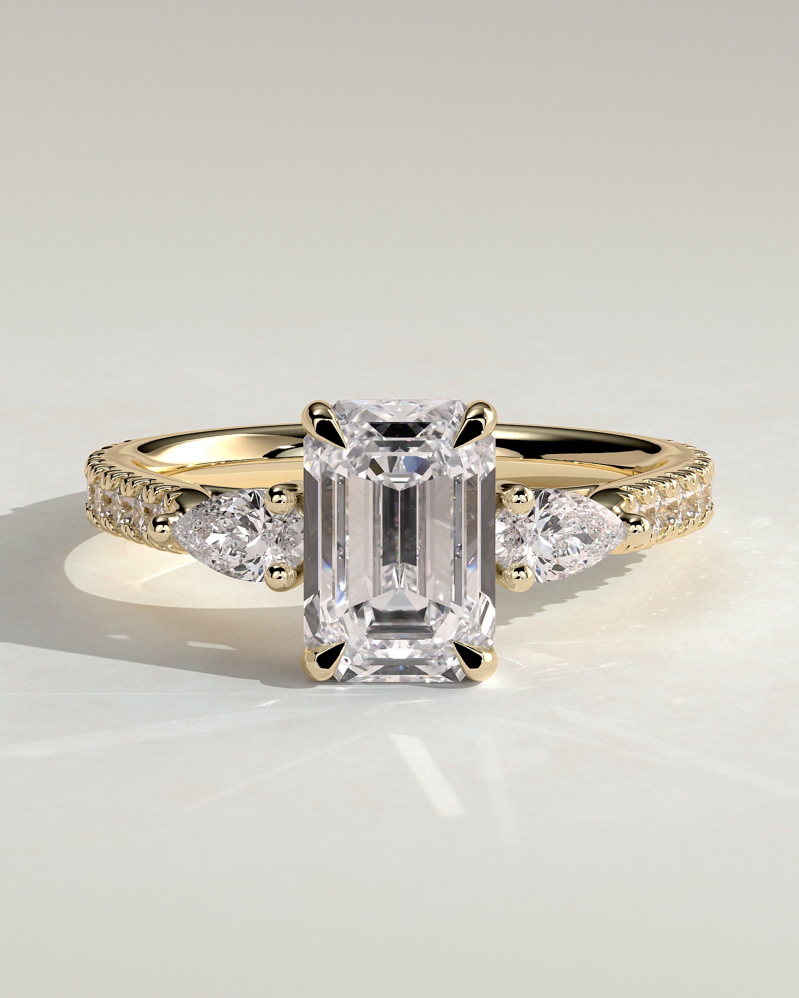 Round Halo, Pave & Split Shank Engagement Ring – 1.93 CT Lab Grown Diamond
